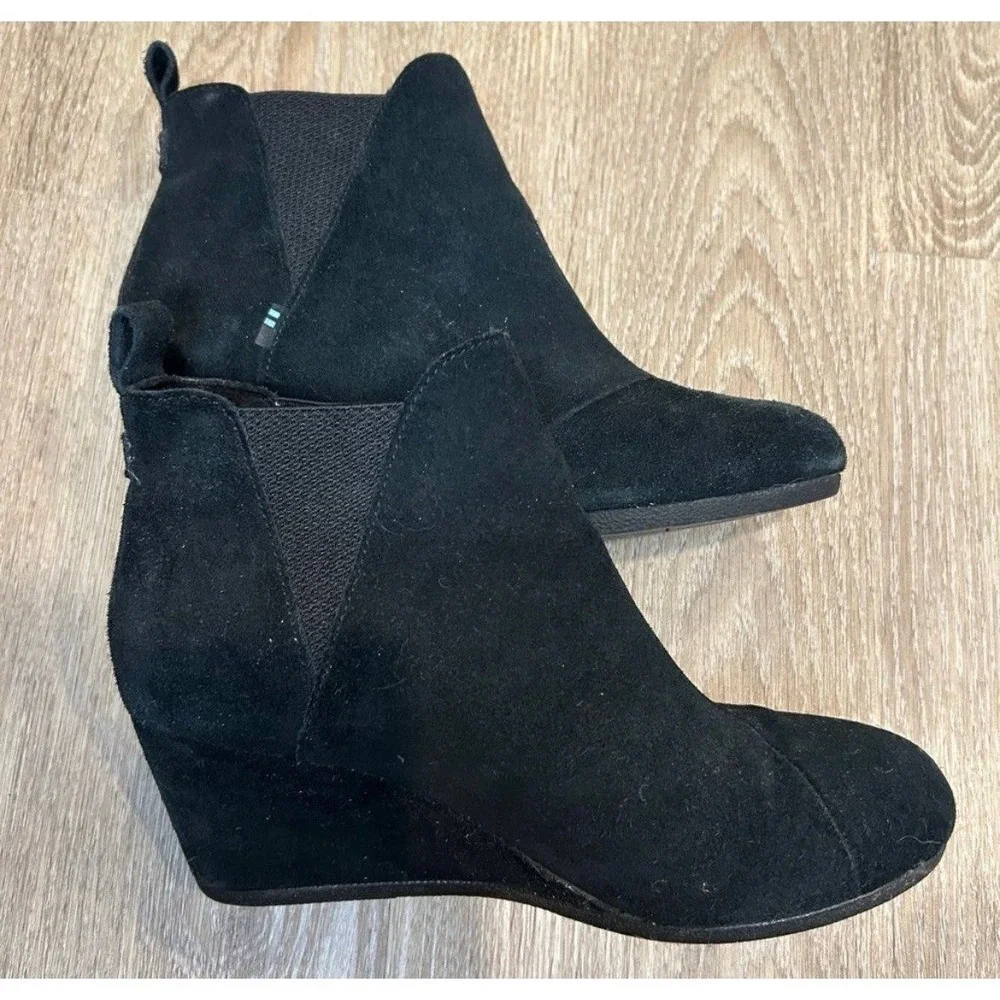 Toms - Black Kelsey Wedge Boot - Picture 4 of 8